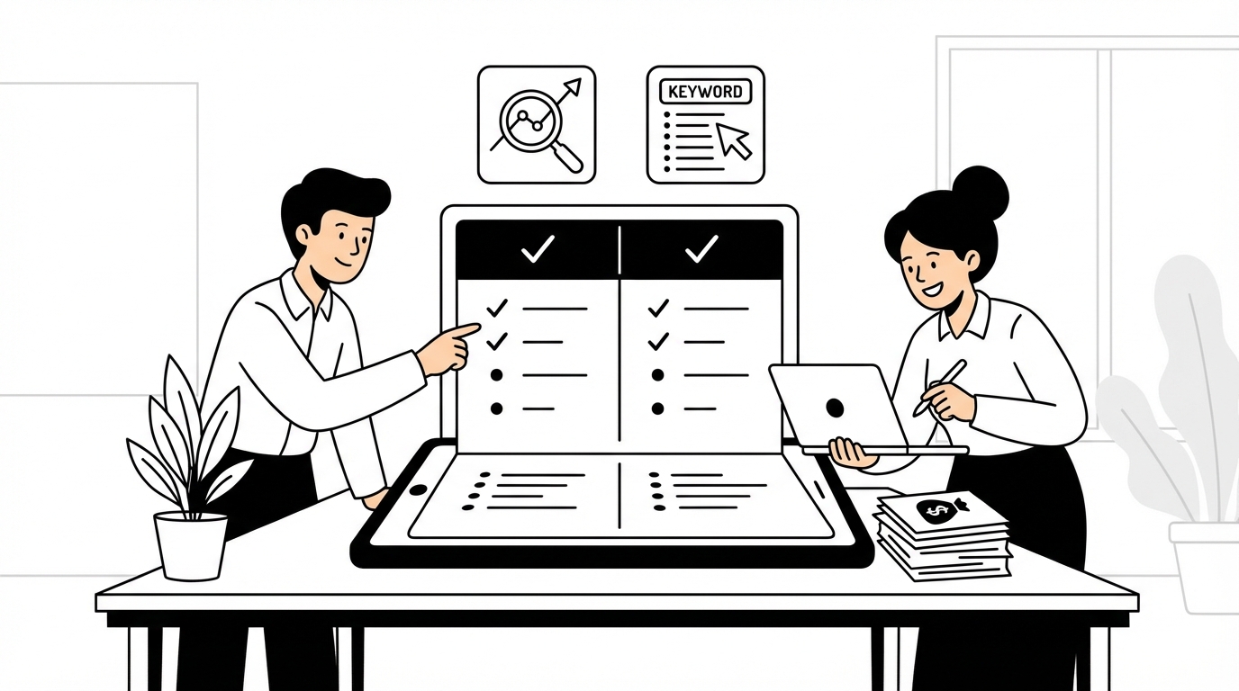 Comparison Table - ahrefs vs kwfinder