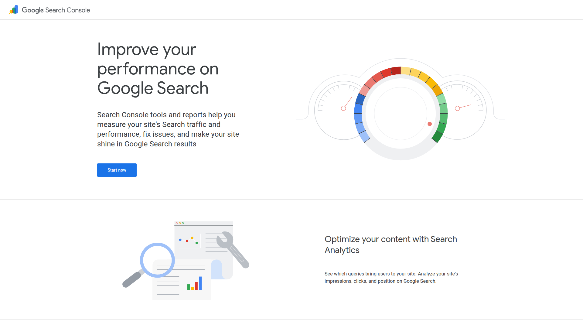 Google Search Console website screenshot - seo audit services