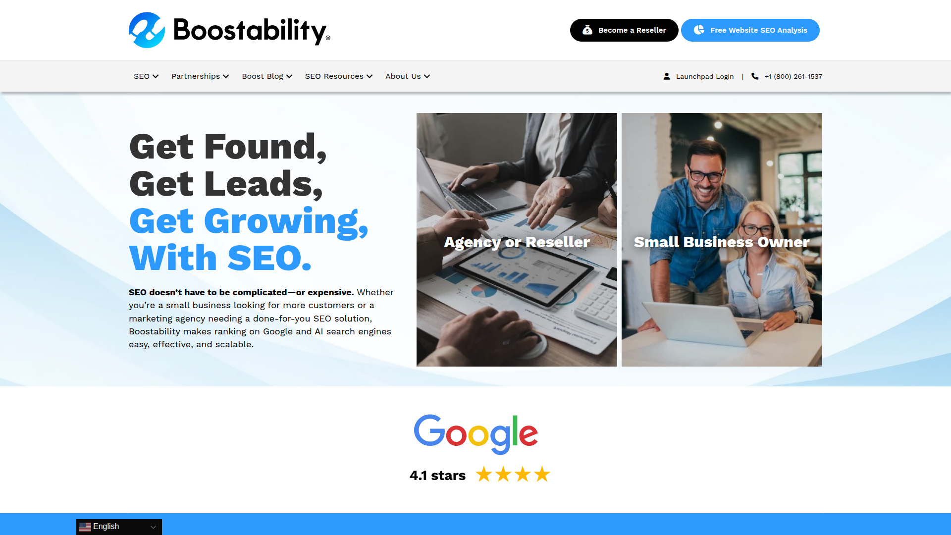 Boostability website screenshot - best backlink services
