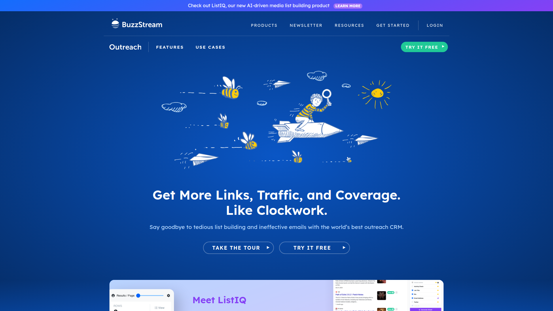 BuzzStream website screenshot - white hat seo link building