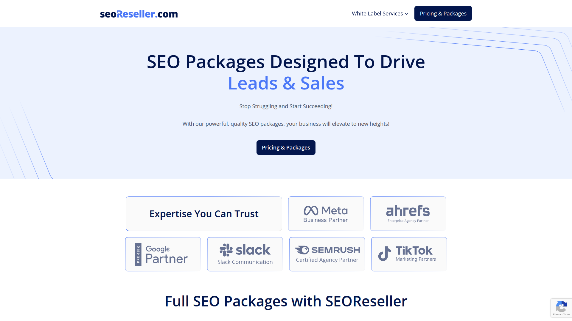 SEOReseller's Local SEO Packages website screenshot - best seo packages