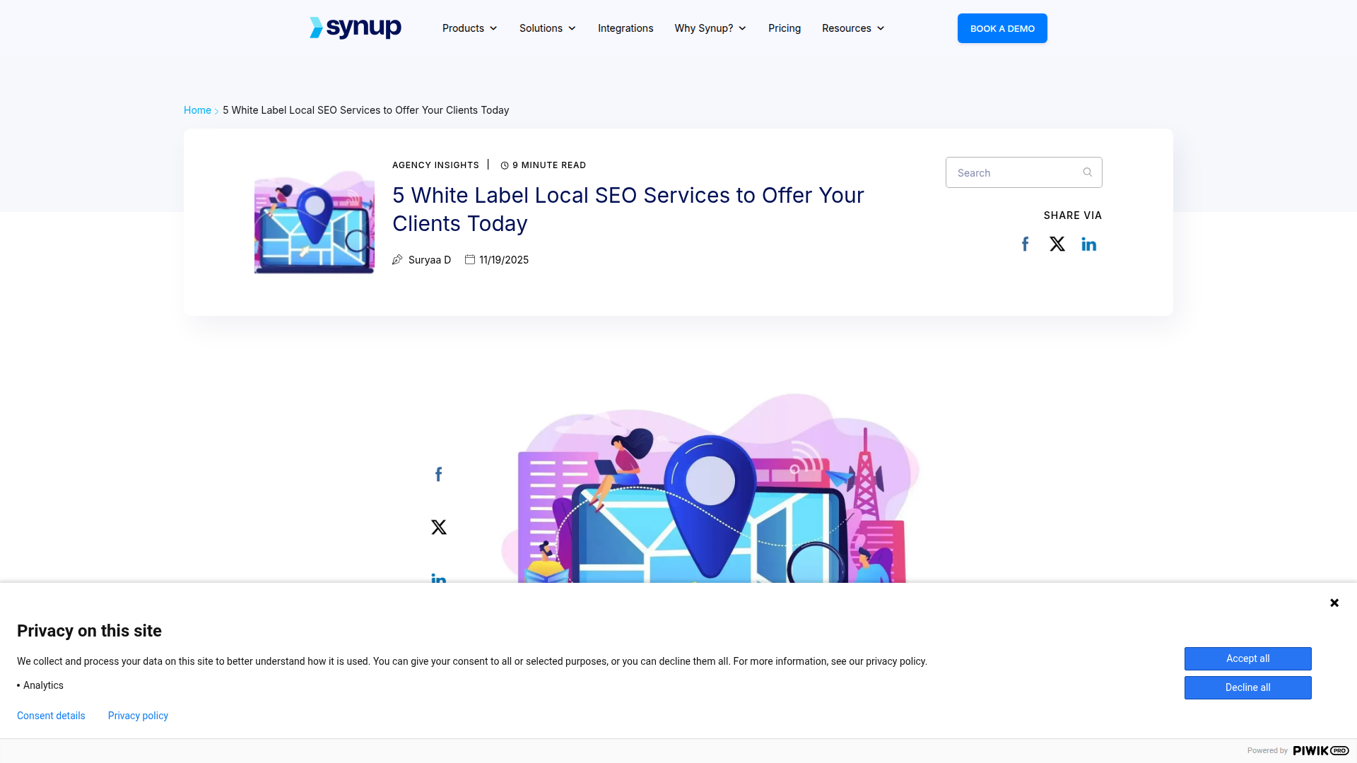 Synup White-Label Local SEO Services website screenshot - local seo whitelabel