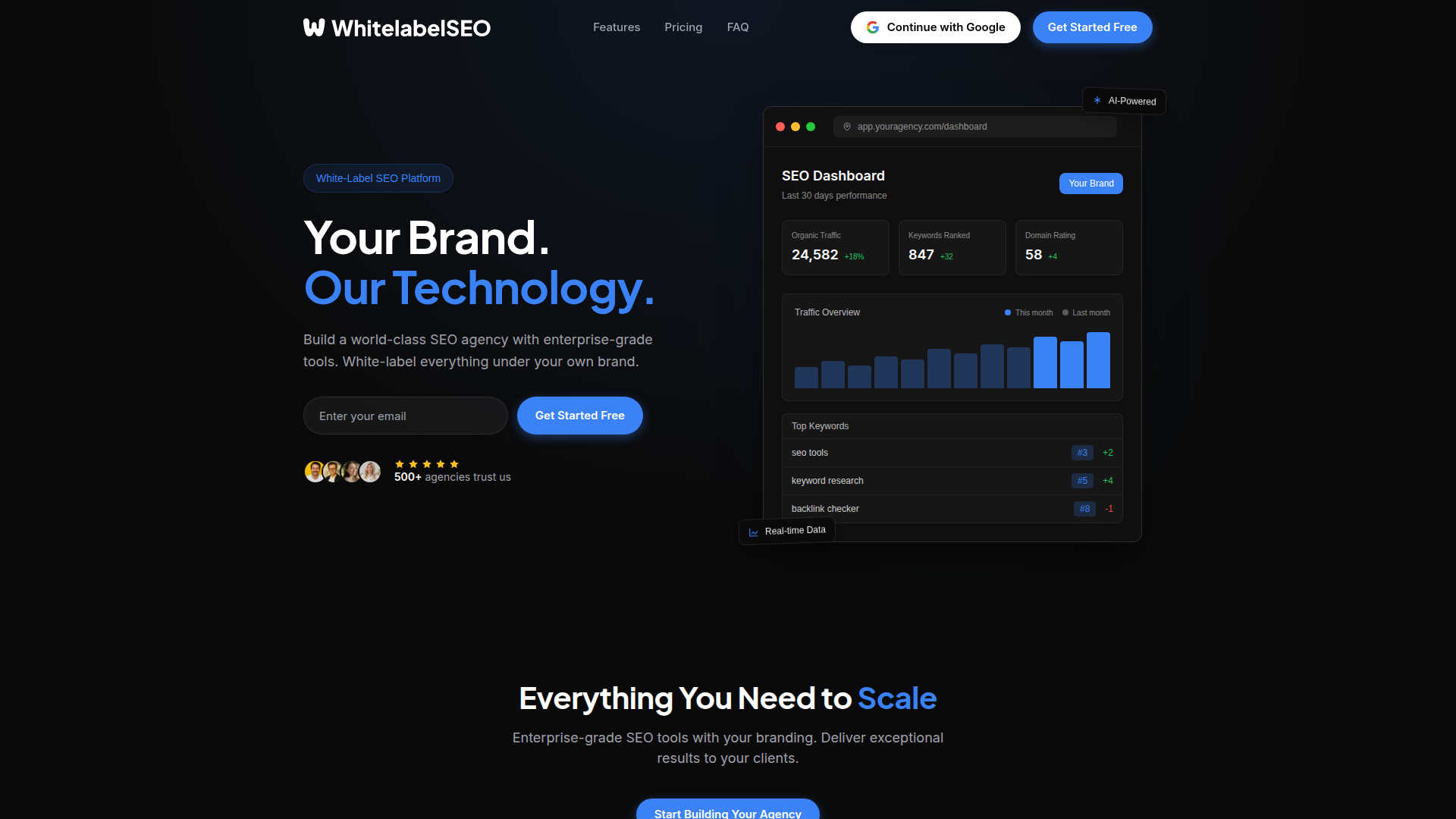 WhitelabelSEOTool website screenshot - whitelabel seo platform