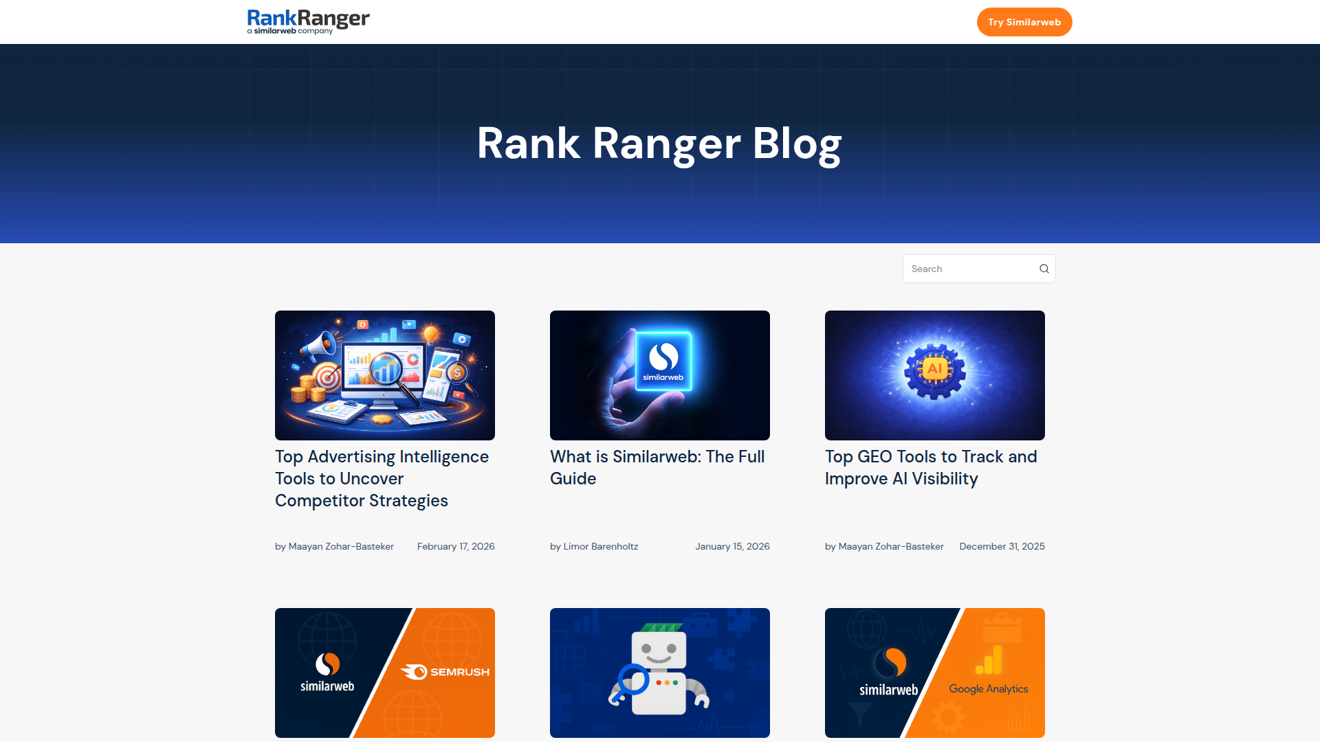 Rank Ranger website screenshot - white label rank tracker