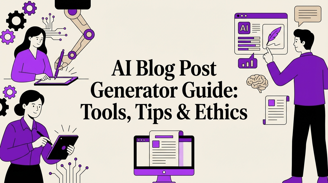 AI Blog Post Generator Guide: Tools, Tips & Ethics